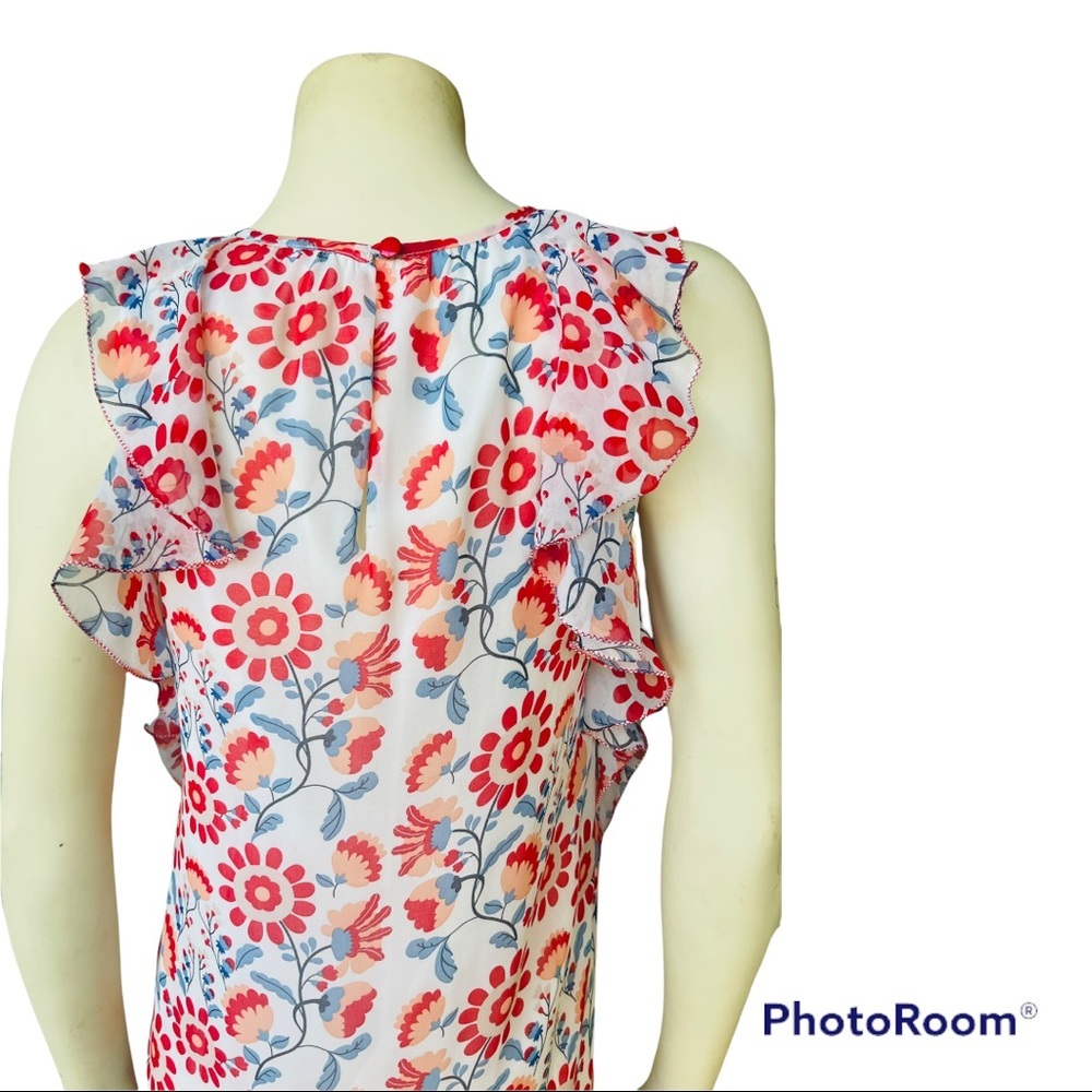 Jade Women’s Floral Ruffle Sleeve Chiffon Dress - Picture 5 of 9